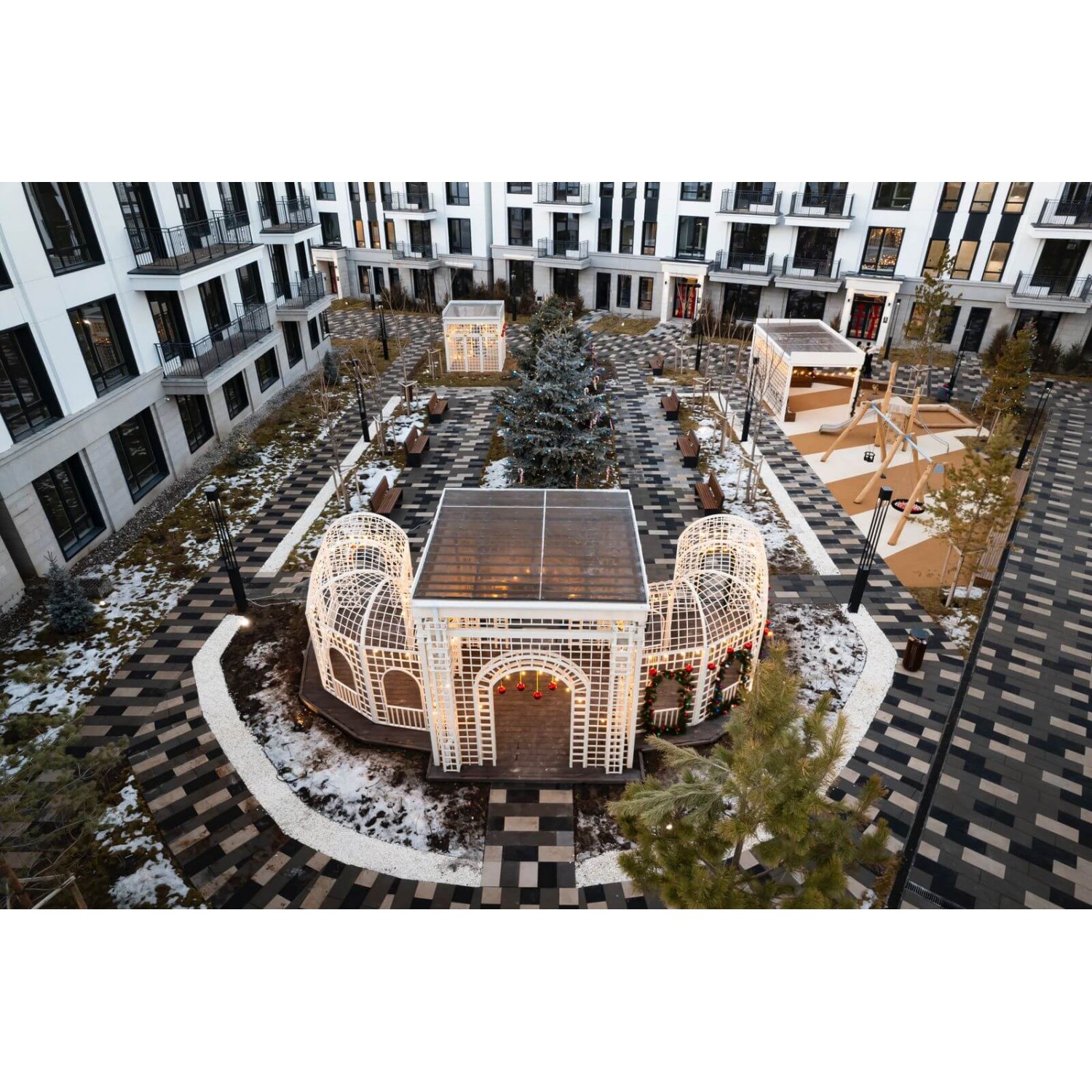 Проект ЖК “Aulet” Алматы проект благоустройства дворовой территории